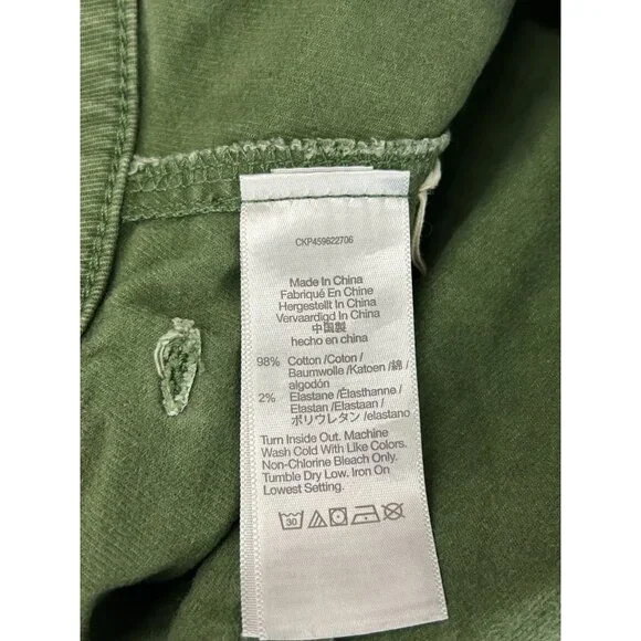 LOT 2 Madewell Size 29 The Perfect Vintage Fatigue Short Desert Green & Blue - Picture 15 of 16